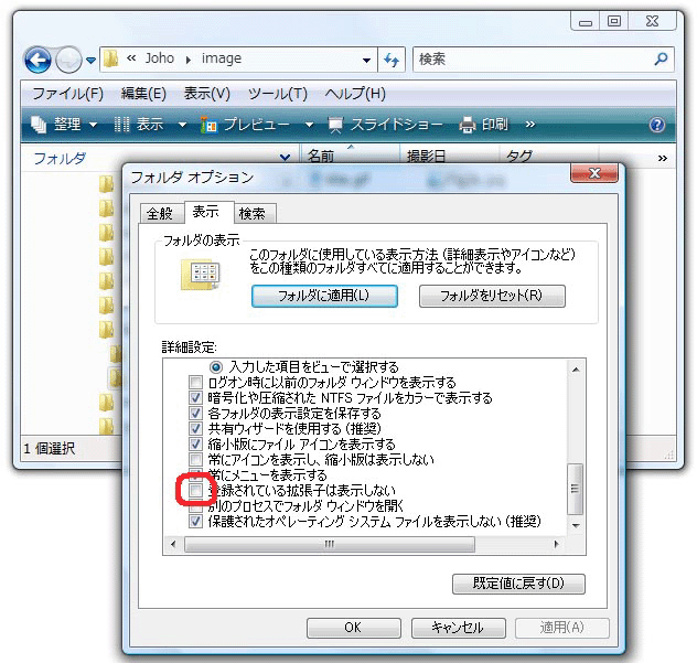 Explorer Folder Option
